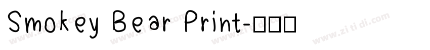 Smokey Bear Print字体转换